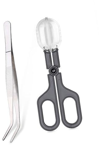 MALSSE Lange Pinzette Reptilien Fütterungszange Klemmlänge für Tierliebhaber und den professionellen Einsatz