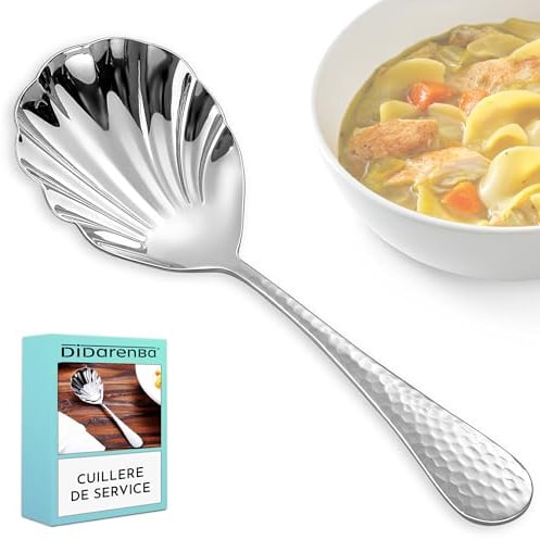 Cuillere de service acier inox ideal pour la maison et le restaurant couleur inox