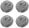 4 esponjas de acero inoxidable, bolas de limpieza, estropajos de utensilios de densidad, estropajos de metal, bolas para limpiar ollas, sartenes, platos