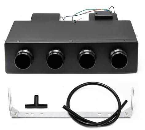 Évaporateur de climatisation, unité de chauffage et de refroidissement à 3 vitesses réglables, 24 V sous le tableau de bord, pour voiture, camion et camping-car(4 vents)