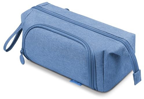 ZYB Große Kapazität Federmäppchen mit Fächer, Federtasche Mäppchen Stifte Etui Pencil Case,Schulmäppchen Mäppchen Teenager/Federmappe Erwachsene für Schule Büro Jungen Mädchen Lehrer Geschenk-Blau