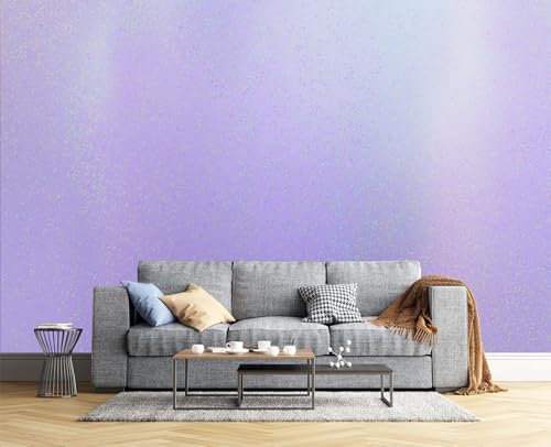 JEDTAKCT Mural Wallpaper Shiny Neon Starry Sky, 3D Panoramic Photo Wallpaper Dreamy Poster, Lilac Purple Murals 250X175Cm Cm Art Print Wall Mural Bedrooms Living Room Modern Design Poster Picture