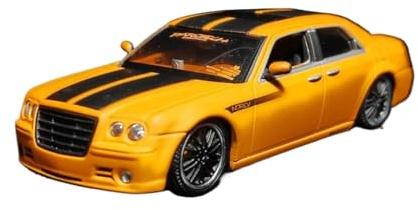 Modèle De Voiture De Course à Collectionner 1/43 pour Chrysler 300C Version Modifiée Voiture Alliage Peinture Classique Orange Berline D'exposition (Version Rare) Décoration pour Chambre