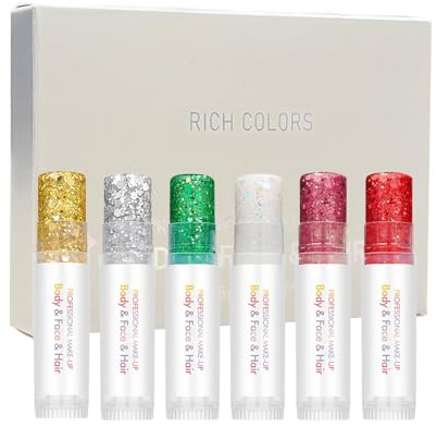 Paillettes Pour Le Corps 6 Couleurs Bâton Scintillant