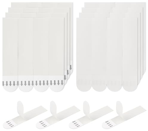 Distorris 72 Strips (36 Pairs) Photo Frame Stickers for Wall Picture Hanging Strips Heavy Duty No Nails Photo Frame Stickers Removable Self Adhesive Hook for Frames, Mirrors, Wall, Signs (19 X 92mm)