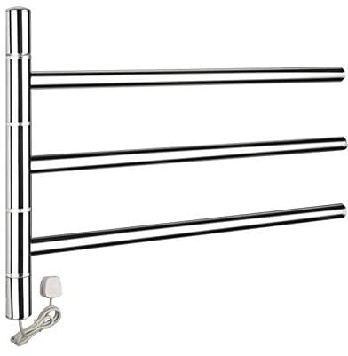 HGTRH Heated Towel Rail Freestanding, Radiator Towel Rail Hanger Radiator Towel Rail Electric Towel Rail Hot Towel Warmer Electric Towel Radiator Electric Towel Rail with Thermostat Hardwired