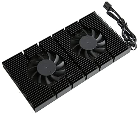 Bewinner Aluminiumlegierung GPU Backplate Kühler Dual Fan 4Pin Schneller Kühlkörper für RTX 3090 3080 3070 Backplane Speicherkühler VGA-Kühlung
