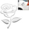 Aufkleber Sticker Silber Chrom 3D Emblem Rose Blume Auto Motorrad Styling