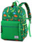 Kasgo Kinderrucksack Jungen, Niedlich Schulrucksack für 6-8 Jährige Mädchen Wasserabweisend Tagesrucksack Vorschulrucksack Kindergartentasche mit Brustgurt Dinosaurier Grün