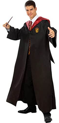 Funidelia Offizielles Harry Potter - Gryffindor Kostüm für Herren und Damen, Enthält Umhang mit Kapuze und aufgedrucktem Logo, Größe S - Anzug für Erwachsene für Partys, Karneval und Halloween