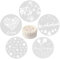 Mecmbj Tortenschablone, Torten Zubehör, 5PCS Kuchen Blumenspray Schablonen, alles Gute zum Geburtstag, Liebesmuster, verwendet für DIY Zuckerpulver Sieb Gebäck Spray Backwerkzeuge (Größe: 24 * 24cm)