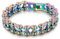 YABEME Simple Fashion Biker Bracelet Bangle, High Polish Heavy Sturdy Bike Chain Link Wrist Jewelry, Men's Stainless Steel Handmade,rainbow colors