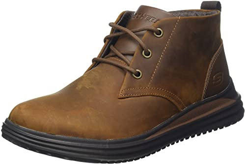 Skechers Herren lace-up Shoes, Dunkelbraun, 44 EU