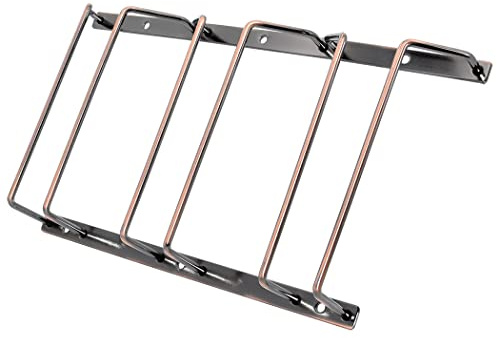 18 cm Weinglasregal – Unterschrank Stielglas Weinglas Halter Gläser Aufbewahrungsbügel Metall Organizer für Bar Küche, Kupfer-Finish (3 Reihen, 1 Packung)