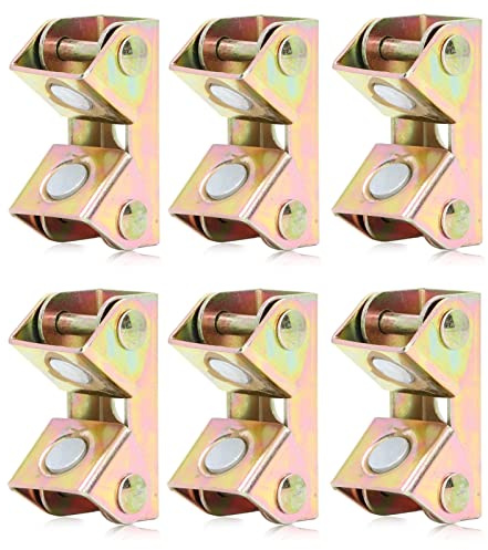 Juego de 6 almohadillas magnéticas en V, accesorio de abrazadera de soldadura de acero inoxidable, imanes de tubo de abrazadera tipo V ajustables para fijar puertas, muebles