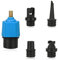 4 Nozzle Sup Pump Adaptor Kit - Air Pump Converter for Boat Air Valve, Kayak, Paddle Board, Inflatable Bed, Boat, Dinghy, Yacht - BLUE