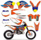 ENARUI Dekor Aufkleber Graphics Kompatibel mit 2007-2010 KTM sx sxf 125 150 250 450 200 300 350 400 500 525 und 2008-2011 KTM exc exc-f xcw