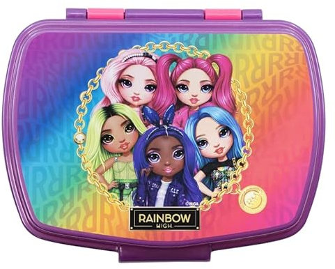 ILS I LOVE SHOPPING Fiambrera porta merienda caja sandwich box para niños (Rainbow High)