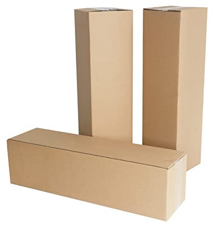 PACK4YA 480×130×130mm Lange Pakete für Versand versandbox Verpackungskartons schlank faltkarton Versandkartons für die Verpackung päckchen kartonschachteln GLS DHL UPS Geschäft oder Geschenk(10 Stück)