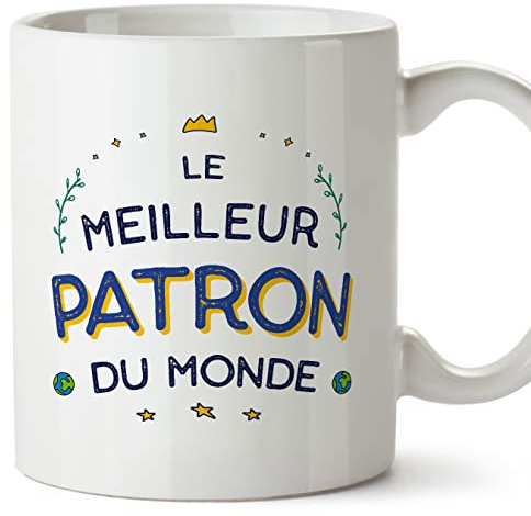 Mugffins Tasses pour PATRON - En Français - Cadeau original pour PATRON homme - Meilleur du Monde - 11 oz / 330 ml