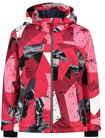 CMP - Kid G Kapuzenjacke mit Druckknöpfen, Fuxia-Anemone-Glanz, 152
