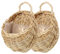 Tofficu 2 Piezas Cesta Mimbre, Cesta Colgante Tejida, Flower Vase De Madera, De Maceteros Colgantes De Mimbre Trenzado, Cestos Decorativos Para Flores Y Plantas, Ideal Para Interiores Y Exteriores