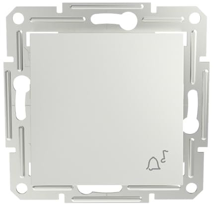 Schneider Electric Asfora EPH0870121D - Pulsador empotrable (10 A, 250 V CA, pinzas), color blanco