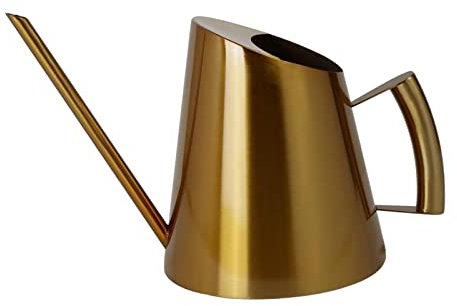 rockible Moderne Edelstahl Gießkanne für Zimmerpflanzen, Elegantes Design, Goldene 400ml