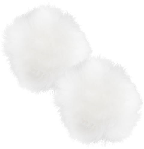 LIFKOME 2 Stück Pom-Pom-Schuhclips abnehmbare Schuhschnallen Kunstfell-Pompon-Anhänger Plüsch-Schuhverzierungen für die Schuhdekoration