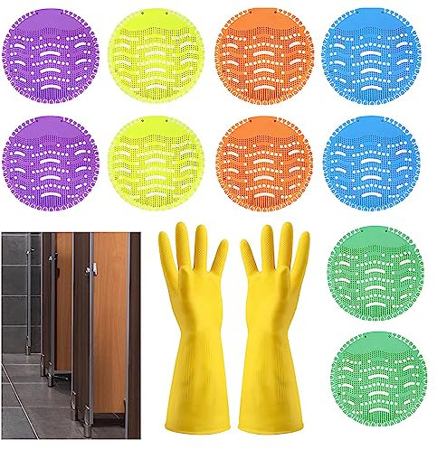 Sporgo Ecrans pour Urinoir 10 Pièces: Pastilles Urinoir Tapis d'Urinoir Désodorisant pour Urinoir Filtre à Urinoir, Tapis d'Urinoir Écran d'Urinoir Filtre Desodorisant Urinoir avec Parfum