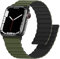 Anlinser Compatible avec Bracelet Apple Watch 49mm 46mm 45mm 44mm 42mm, Bracelet Silicone Magnétique Réversible Double Face pour iWatch Ultra Série 10 9 8 7-1 SE (Vert/Noir)