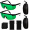 Sporgo 2 Stück Laser-Augenschutz Brille: Sicherheitsbrille IPL 190 nm - 2000 nm Laser Schutzbrille mit Brillenetui, UV Lichtschutzbrille Blendschutzbrillen für Schönheit HPL/IPL Haarentfernung