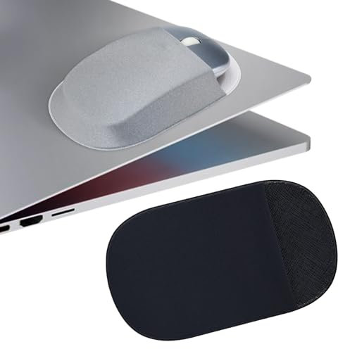 Realand 2Pcs Stick-On Laptop Mouse Holder for Laptop, Elastic Mouse Case for Wireless Mouse Wireless Mouse Holder for Laptop, Mouse Pouch Pocket Sleeve for Laptop