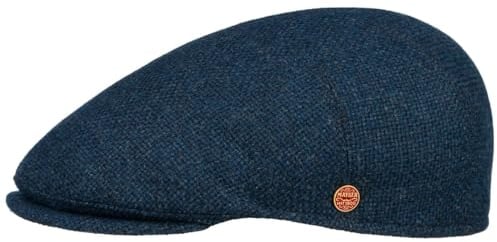 Mayser Sidney Hunter Flatcap Schirmmütze meliert einfarbig Made in EU Herren Herbst Winter