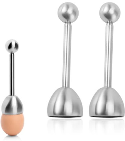 WeddHuis 2 pièces Coupe-œuf en Acier Inoxydable, Séparateur de Jaune d'Œuf, Facile à Utiliser et Durable, Idéal pour une Cuisine Pratique et Saine