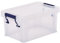 BANKERS BOX Storage Box 1L (6 Pack) - BPA-Free, Stackable Plastic Organizer with Clip-Lock Lid, Impact-Resistant & Fully Recyclable for Home & Office Supplies