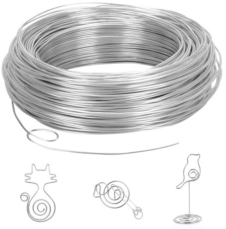 Romon Alambre De Aluminio 1mm X 30 M, Alambre Manualidades Artesanal De Aluminio, Flexible Alambre De Aluminio Para Joyeria DIY Hacer Joyas