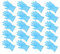 SHINEOFI 100 Pièces Couverture à Main En De Travail Jetables à Usage Unique à Lave-vaisselle De Ménage De Nettoyage Bleu