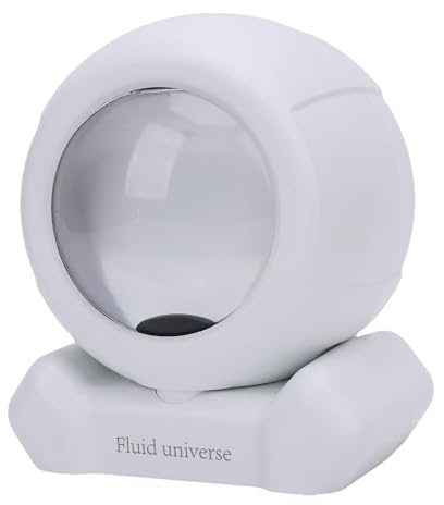 Luocute Output Magnetic Fluid Lautsprecher, Clear Sound Ferrofluid Music Visualizer, Ideal für Home Office, Stilvolles Design mit Integrierten Lautsprechern für eine (White)