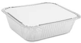 Vertduree Aluminiumschalen mit Deckel – 50, 100, 200, 500 bis 1000 – Opercule Combi Pack – 500 ml, 670 ml, 930 ml – Einweg-Lebensmittelverpackung (50, Silber, 500 ml)