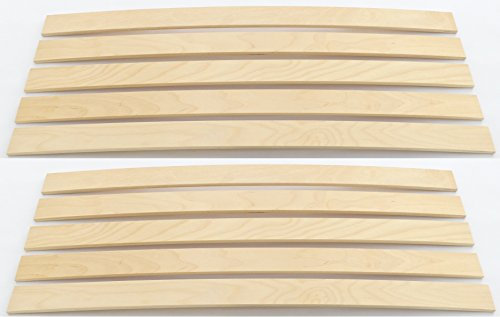 BOSSASHOP.de 10er Paket Federholzleisten Latten | Sofa Futon Bett (Stärke/Höhe 8mm | Breite 55mm | Länge 837mm)