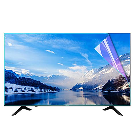 WLWLEO 60 Inch Anti-glare TV Screen Protector Anti Blue Light Filter Relieve Eye Strain Eye Protection Anti Scratch TV Film for 60-75 Inch Rimless Monitor,65 1440×809mm