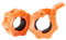 Mirafit Pair of 1 Standard Weight Bar Clamp Collars - Orange