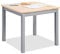 PINOLINO Kindertisch Fenna, vollmassives Kiefernholz, Tischhöhe 51 cm, für Kinder von 2 – 7 Jahren, grau und klar lackiert