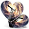 2 x Heart Stickers 7.5 cm - Astronomy Telescope Space NASA Laptop Tablet Luggage Scrapbook #8211