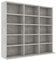 vidaXL CD Regal mit 15 Fächern DVD Bluray Medienregal Medienschrank Aufbewahrung Standregal Regalwand Bücherregal Betongrau 100x23x89,5cm Holzwerkstoff