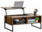 HOMCOM Couchtisch Wohnzimmertisch Kaffeetisch mit Höhenverstellbarer Platte Spanplatte Braun 100 x 60 x 44 cm