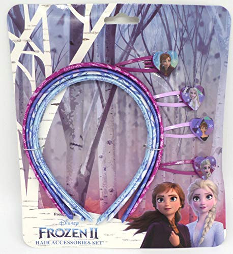 TDL Disney Frozen Set - 4 Haarreifen & 4 Haarklips - Offiziell Lizensiert - 4 Head Band and Clip Set