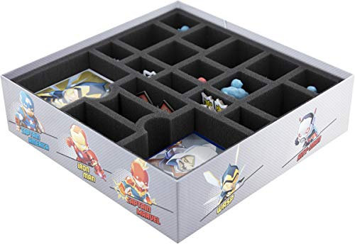 Feldherr Schaumstoff-Set kompatibel mit Marvel United - Brettspielbox