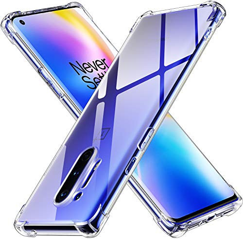 ivoler Klar Silikon Hülle für OnePlus 8 Pro mit Stoßfest Schutzecken, Ultra Dünne Weiche Transparent Schutzhülle Flexible TPU Durchsichtige Handyhülle Kratzfest Case Cover